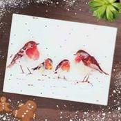 Winter Robins Cutting Board image