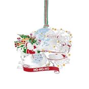 Santa in Sleigh Ho-Ho-Ho Christmas Tree Decoration image