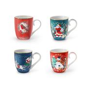 4 Tipperary Crystal Porcelain Christmas Mugs image