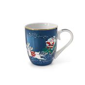 Santa on Sleigh Porcelain Mug image