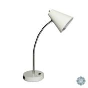 White Desk Lamp with USB Charger 41x16cm image