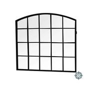 Black Indoor Outdoor Window Overmantle 76x90cm