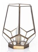 Lantern Lamp Gold Metal and Glass image