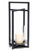 Black Metal Open Lantern 380x205x205mm image