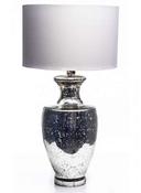 Silver Glass Urn Lamp White Drum Shade image