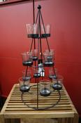 Tealight Candleabra Metal and Glass H35cm image