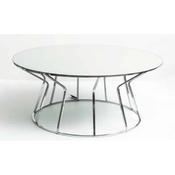 Metal and Glass Round Side Table image