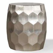 Silver Metal Round Stool