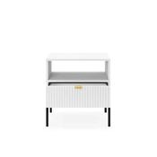 Nova Bedside Table 54cm Matt White image