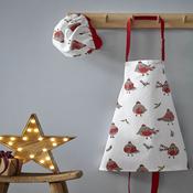 Red Robins Kids Apron And Hat Set image