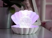 White Colour Changing LED Clam with Glitter Pearl image