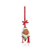 Alphabet Robin Christmas Decoration – M image