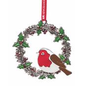 Newgrange Living Wreath with Robin Decoration image
