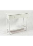 White Wood 2 Drawer Console image