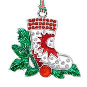 Boot with Red Stones Tree Decoration image