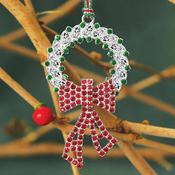 Wreath with Bow Tree Decoration image