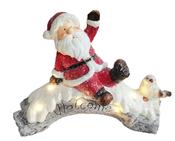 Santa on Welcome Branch LED 46x17x34cm image