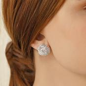 Twist Earrings with Clear Stones image