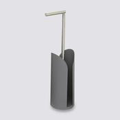 Flexible Toilet Roll Holder in Grey Metal image