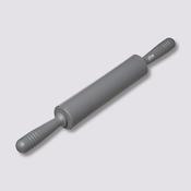 Silicone Rolling Pin Grey 46.5cm image