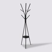 Black Metal and MDF Coat Stand with 9 hooks image