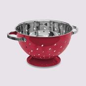 Stainless Steel Retro Colander Red 25cm image
