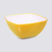 Mustard Yellow Square Picnic Salad Bowl 25cm image