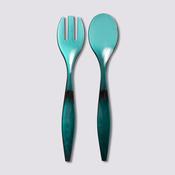 Salad Servers Set of 2 Petrol Blue image