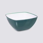 Petrol Blue Square Picnic Salad Bowl 19cm image
