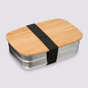 Stainless Steel Lunch Box with Bamboo Lid 0.85L image