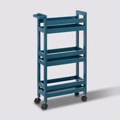 Teal Wooden 3Tier Trolley 75x40x15cm image