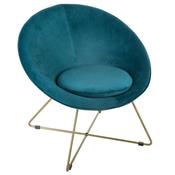 Evan Teal Velvet Occasional Chair 76x73cm image