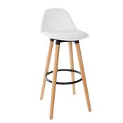 White Bar Stool with Beech Legs image