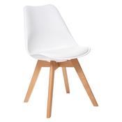 Baya Chair White with Beech Legs W48xD52xH82cm image