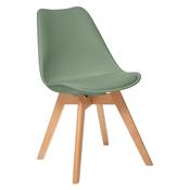 Baya Sage Green Chair with Beech Leg W48xD52xH82cm image