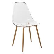Transparent Dining Chair Steel and PET image