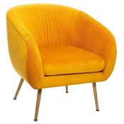 Solaro Mustard Pleated Velvet Arm Chair 75x78cm image