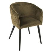Marlo Khaki Velvet Armchair W55xD55xH76cm image