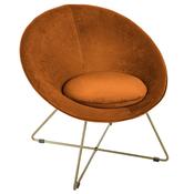 Evan Amber Velvet Occasional Chair 76x73cm image
