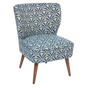 Chiara Blue Patterned  Armchair W67xD62xH80cm image