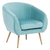 Solaro Duckegg Pleated Velvet Arm Chair 75x78cm image