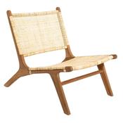 Timor Rattan and Teak Lounge Chair L65 D80 H72cm image
