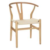 Priam Natural Wood and Wicker Armchair image