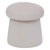Ivory Velvet Mushroom Stool H40xW37cm image