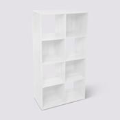 8 Compartment Shelf Unit White 134x67x32cm image