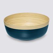 Wooden Salad Bowl 30cm Navy Blue image