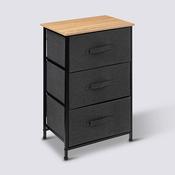 3 Drawer Storage Unit Dark Grey
