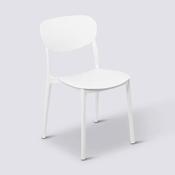 White Stacking Dining Chair Plastic image