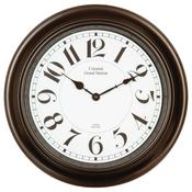 Black or Silver Wall Clock 40cm  2 Ass image