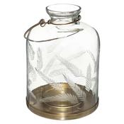 Antique Etched Glass Lantern H17xD12.5cm image